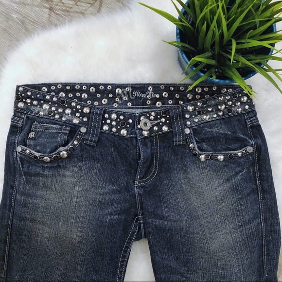 MISS ME Anchorage Studded Bootcut Flare Jean 26x32 - Picture 6 of 8